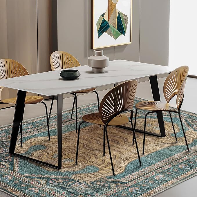 CHAMPLANT Area Rug 5'x7' Washable Rug Vintage Traditional Floor Cover Thin - Image 2