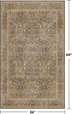 Vintage Floral Brown 3x5 Area Rugs - Image 2
