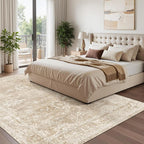 Madane Washable 7x9 Area Rugs for Living Room, Vintage Natural Rug - Image 2