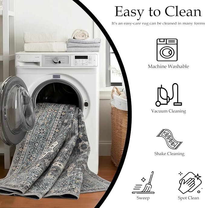 Ruaruarug Washable Area Rug 4x6 - Image 3