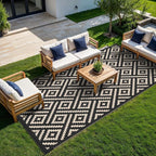 GENIMO Outdoor Rug for Patio Clearance, Reversible Plastic Straw Rugs for RV - Image 2