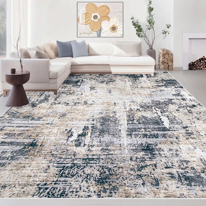 Area Rugs 8x10 Living Room: Washable Rug Modern Abstract Large Rugs Soft Non by MXSANYOORUG