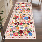 Rug for Hallways Kitchen Rug 3x7 Blush Garden, Non Slip Washable Runner Rug - Image 6