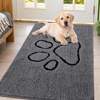 Smiry Dog Door Mat for Muddy Paws, Absorbent Dirt Trapper Non Slip Quick Dry by Smiry