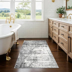 Washable 2x3 Entryway Area Rugs: Abstract Water Resistant Kitchen Rug Non-Slip - Image 4