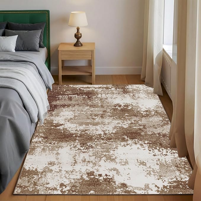 Entryway Rug 3x5 Brown Door Mat Indoor Entrance 36x60, Washable Small Throw Rugs - Image 3