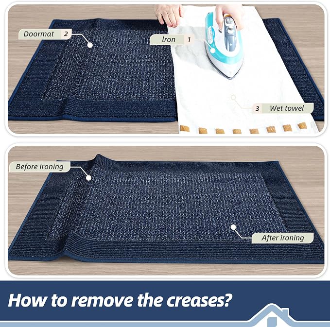BEQHAUSE Indoor Door Mat 20" x 32", Dirt Trapper Door Mats Non-Slip Entryway - Image 9