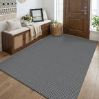 KOZYFLY Washable 4x5 Entry Woven Area Rug, Braided Throw Rugs by KOZYFLY