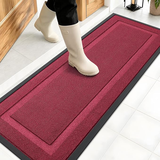 OLANLY Front Door Mat Indoor Outdoor Entrance, Waterproof All-Season, by OLANLY