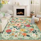 DUKINO 4x6 Area Rug, Floral Rugs - Image 9