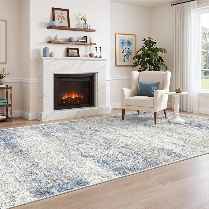 4x8 Rug for Bedroom, Wide Runner Rug for Hallway, Non Slip Washable Rug for by Restydon