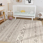 Nakagishi 10x14 Area Rugs Living Room: Washable Boho Large Neutral Soft - Image 7
