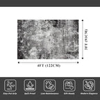 3x4 Washable Entryway Rug – Non-Slip Modern Abstract Small Area Rug - Image 2