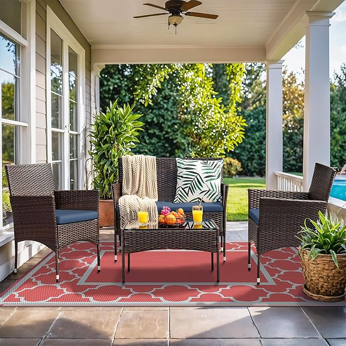 GENIMO 9' x 12' Outdoor Rug Waterproof - Image 2