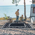 GENIMO 8 ' x 10 ' Outdoor Rug for Patio Clearance, Waterproof Indoor Outdoor - Image 2