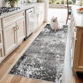 Kitchen Runner Rug 3x7 Washable Non-Slip Modern Abstract Neutral Carpet by BYYVOORugsforYourHome