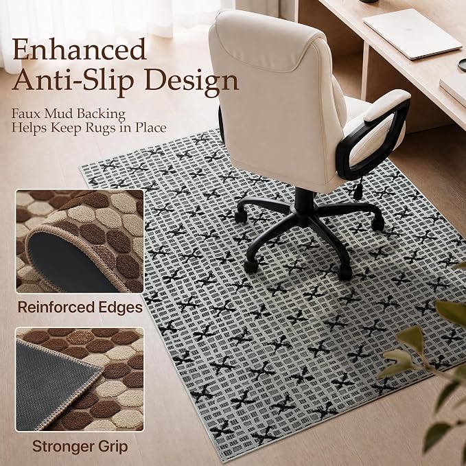 48"x60" Office Chair Mat for Hardwood Tile Floor, Under Desk Carpet Protector - Image 5