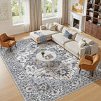 6x9 Area Rugs Living Room: Washable Vintage Rug Large Non-Slip Stain Resistant - Image 6