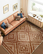 BESTSWEETIE Area Rug 8x10 Rug Machine Washable Non-Slip Low Pile Print Pattern - Image 7