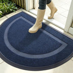 OLANLY Half Circle Door Mat Indoor Outdoor Entrance Welcome, Waterproof by OLANLY