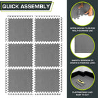 ProsourceFit Exercise Puzzle Mat ½-inch, EVA Interlocking Foam Floor Tiles - Image 6