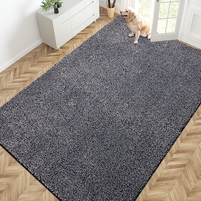 PURRUGS Easy Care Area Rug 6ft x 9ft, Non-Slip Washable Entryway Rug, Stain by PURRUGS