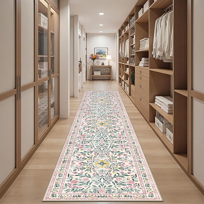 Runner Rug for Entryway: 2.6x10 Kitchen Rugs Non Slip Washable Ultra-Thin Soft - Image 5