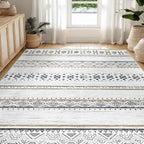 BESTSWEETIE 8x10 Area Rugs for Living Room Washable Moroccan Farmhouse Neutral - Image 7