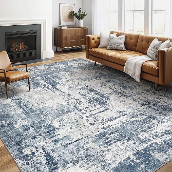 6X9 Area Rugs Living Room: Washable Large Abstract Soft Rug Stain Resistant by LOONGRUG