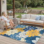 GENIMO Indoor Outdoor Area Rug 6'x9', Machine Washable Rugs - Image 4