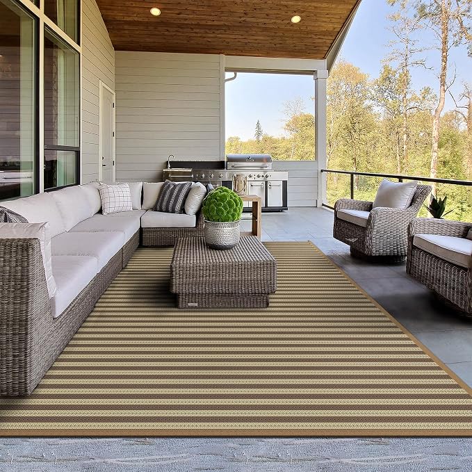 GENIMO Outdoor Rug for Patio Clearance, Lightweight Waterproof RV Camping Mat - Image 2
