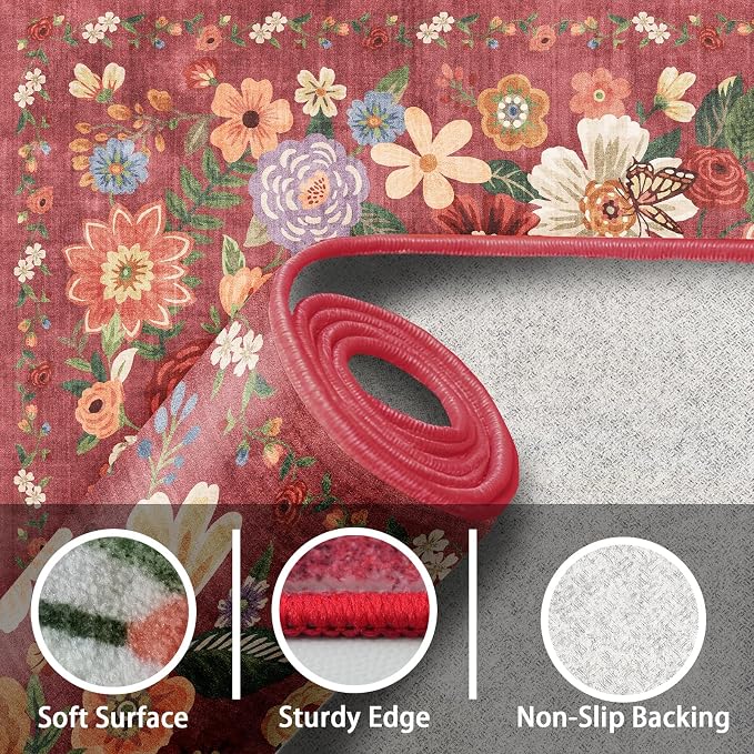 Rug for Hallways Kitchen Rug 3x7, Non Slip Washable Runner Rug - Image 4