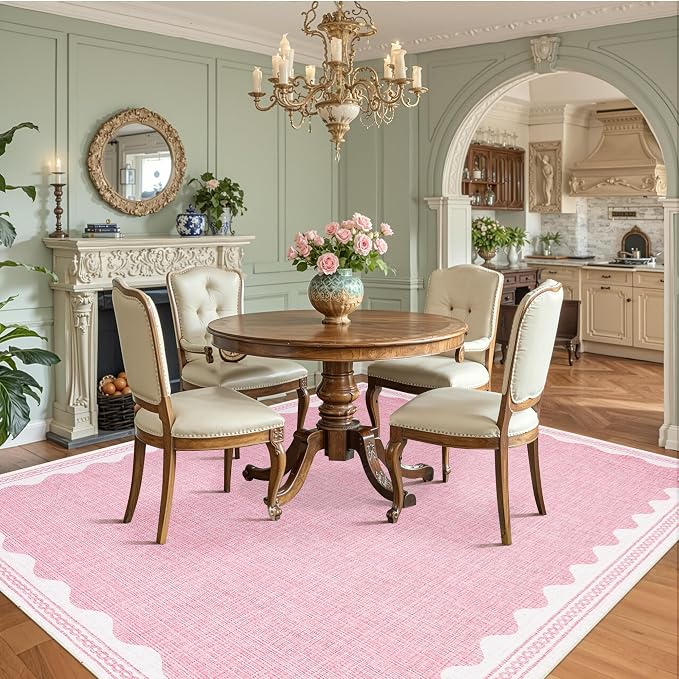 GarveeHome Scalloped Washable 8x10 Rugs - Image 4