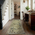 Boho Washable Runner Rug for Kitchen, Non Slip Rubber Backing Non Skid Oriental - Image 2