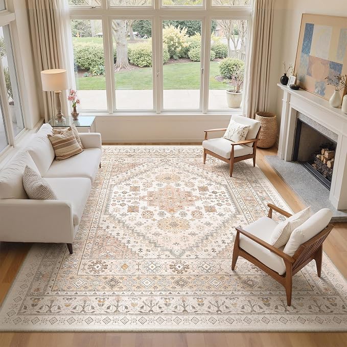 zesthome 9x12 Area Rugs for Living Room, Non-Slip Backing Washable Rugs - Image 4