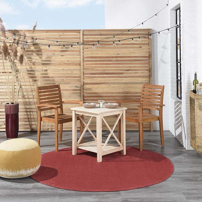 Nourison Home Nourison Essentials Brick Red 6' x Round Area Rug - Image 4