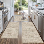 Kitchen Rugs Sets of 3, Washable Non-Slip Kitchen Mats by BYYVOORugsforYourHome