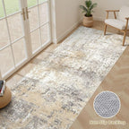 Runner Rug Kitchen Washable Rugs: 3x8 Non-Slip Abstract Soft Modern Stain - Image 3