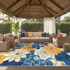GENIMO Indoor Outdoor Area Rug 10'x14', Machine Washable Rugs by GENIMO