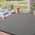 OLANLY Front Door Mat Outside Entrance 71x47, Heavy Duty Sturdy Natural Rubber by OLANLY