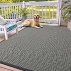 OLANLY Front Door Mat Outside Entrance 71x47, Heavy Duty Sturdy Natural Rubber by OLANLY
