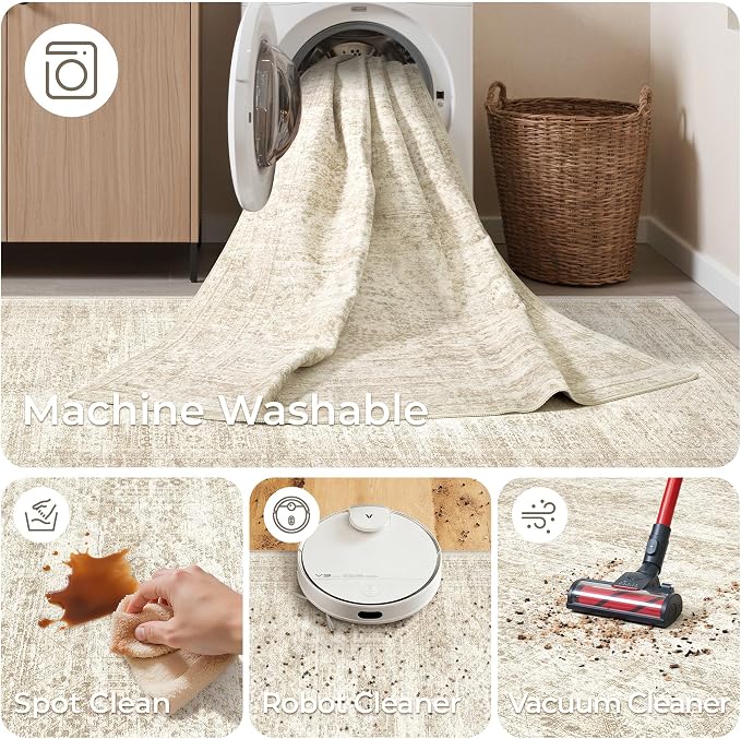 Oval Rugs 3x5 for Entryway, Washable Modern Non-Slip Area Rug for Kitchen - Image 8