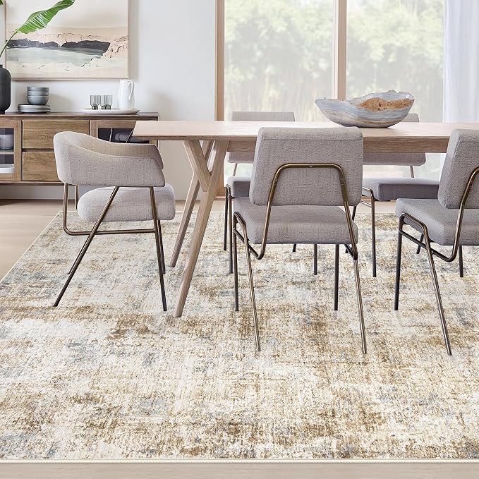 Area Rugs 8x10 Living Room: Washable Rug Modern Abstract Large Rugs Soft Non - Image 3