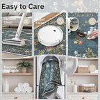 Soalmost Dog 8x10 Area Rugs for Living Room, Machine Washable Animal Floral - Image 6