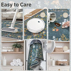 Soalmost Dog 9x12 Area Rugs for Living Room, Machine Washable Animal Floral - Image 6