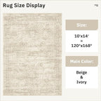 Soalmost 10x14 Area Rugs for Living Room, Non Slip Machine Washable Vintage Rugs - Image 4