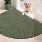 BEQHAUSE Dirt Trapper Door Mat 32" x 48" Half Circle Non-Slip Washable Doormats by BEQHAUSE