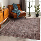 CHAMPLANT Area Rug 5'x7' Washable Rug Traditional Floor Cover Thin Retro - Image 2