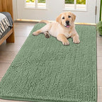 Smiry Dog Door Mat for Muddy Paws 47x32, Absorbent Dirt Trapper, Non-Slip by Smiry