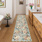 DUKINO 2x8 Washable Runner Rug, Soft Floral Hallway Rug Runner - Image 5